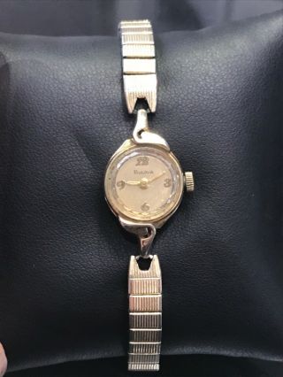 Vintage Bulova 10kt Rolled Gold Plate Watch Speidel Usa Band
