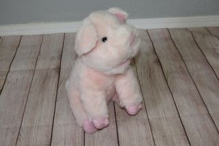 Playful Pals Mervyn ' s Pig Pink Piggy Seated Soft Stuffed Plush Toy 11 