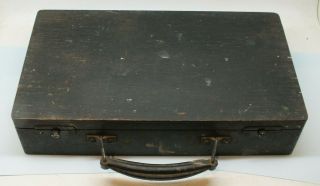 Antique Wooden Artist Paint Craftsman Box Case Carry Case