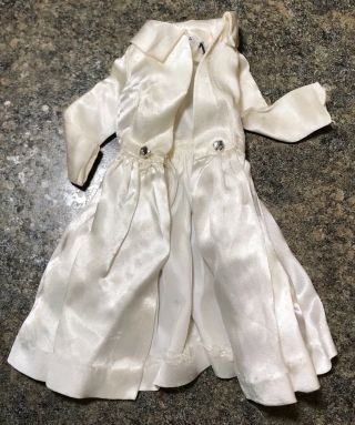 Vintage Barbie White Magic 1607 / White Satin Coat With Rhinestones