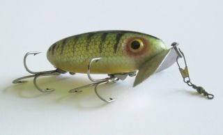 Vintage Fred Arbogast Jitterbug Fishing Lure With Metal Lip