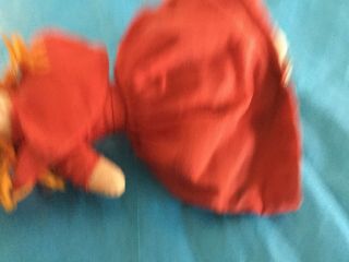 Vintage Little Red Riding Hood Grandma and wolf Flop Cloth Doll 9” collectible 3