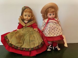 Two Madame Alexander Doll 8 " International Dolls,  Sweden & Usa