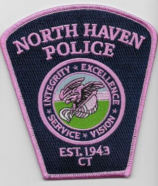 North Haven Police State Connecticut Ct Pink Patch