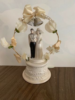 Wedding Topper Cake Vintage 50’s 60’s Bride And Groom