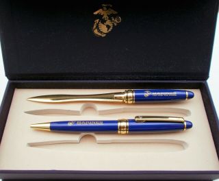 Marines Ball Point Pen,  Letter Opener - Set The Best Gift Idea For Proud Marines