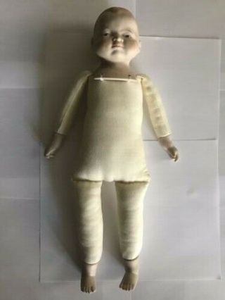 Antiques Vintage Shackman Bisque - Cloth Baby Doll Japan 15 "