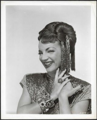 Vintage 1948 Carmen Miranda A Date With Judy Glitz & Glamour Portrait Photograph