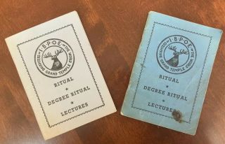Vintage Booklets I B P O E Elks Ritual Degree Ritual Lectures 1929