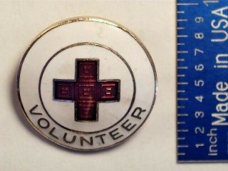 Ww2 Red Cross Volunteer Uniform Pin Vintage Antique Wwii