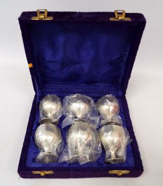 Set Of 6 X Vintage Epns Small Goblets - C22