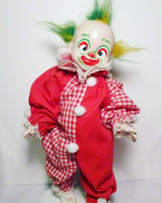 Vintage 1981 Clowns By Dawn Composition Ball Joint Doll Creepy Cute