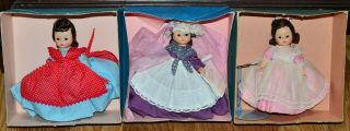 Vintage Madame Alexander 3 Little Women 8 " Dolls Kins Beth & Jo 781 Marme 409