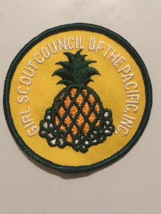 Vtg Girl Scout Patch Council Of The Pacific Islands Inc Hawaii Rare