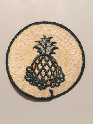 Vtg Girl Scout Patch Council Of The Pacific Islands Inc Hawaii Rare 3