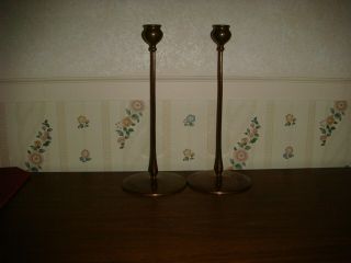 Jarvie C1903 Copper Delta Style Candlesticks Owned By My Family -
