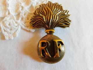 Vintage " Rf " Antique Gold Brooch Pin