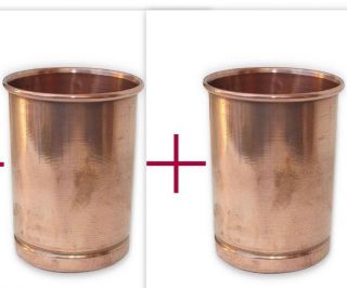 Pure Copper Ayurvedic 1.  5ltr Water Storage Jug WITH 2 COPPER GLASSES COMBO 3