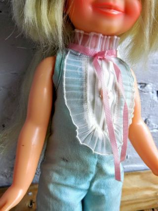 Vintage 1970 Ideal Toy Corp.  Blonde Hair Growing Hair Doll Chrissy 3