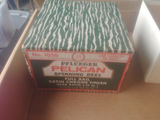Vintage Pflueger Pelican No.  1020 Spinning Reel Box Only