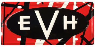 Evh Logo License Plate - Official Striped Eddie Van Halen - Auto Home