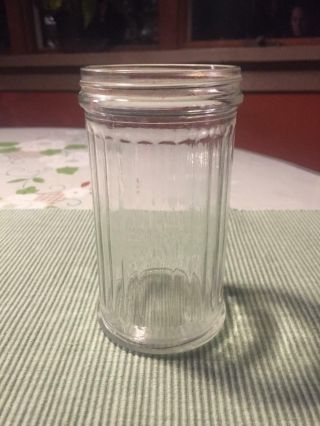 Antique Vintage Gemco Clear Rib Sugar Jar Shaker Canister Usa Replacement