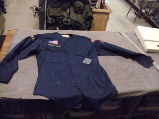 Vintage Cub Scout Long Sleeve Shirt With Patches,  Waycross Ga.  See Pictures
