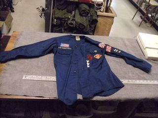 Vintage Cub Scout Lg Sleeve Shirt With Patches,  Waycross Ga.  See Pictures For In