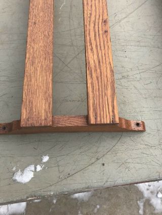Antique Oak Church Pew Brackets For books or pamphlets 24 x 9.  25 3