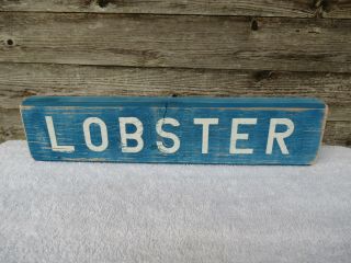 16 Inch Wood Hand Painted Lobster Sign Nautical Maritime Seafood (s538)