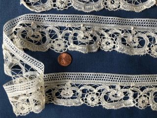 Vintage Victorian Handmade Duchesse Bobbin Lace Edging Costume Sew Craft