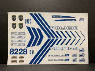 1/18 Puerto Rico State Police Zebra.  /// Decal Set Only//read.  Already