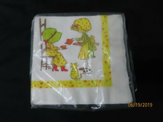 Vintage American Greetings Holly Hobbie Paper Luncheon Napkins 12 Count