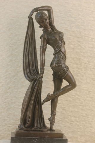 Art Deco Chiparus Erotic Dancer Bronze Sculpture Marble Statue Decoration Gift