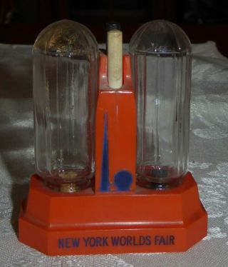 Vintage 1939 World’s Fair Salt And Pepper Shaker / Dispenser