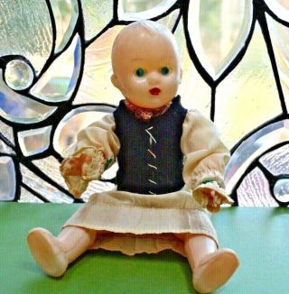 Vintage Boy Doll Celluloid Doll All Orginal 8 " Tall