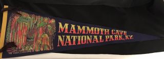 Vintage Mammoth Cave National Park Kentucky Ky Felt Pennant Banner