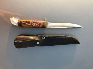 Vintage Western Fixed Blade Knife Made In Boulder Colorado