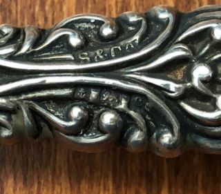 Sydney & Co 1902 Sterling Silver Button Hook British hallmrk repousse buttonhook 4