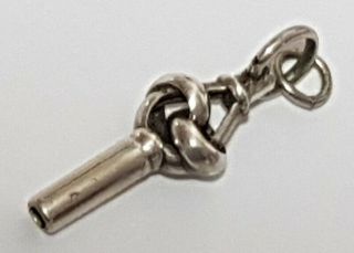 Antique Silver Knot Pocket Watch Key Fob Pendant Charm