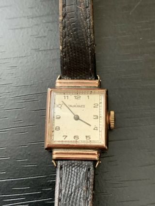 Vintage 10k Gold Filled Gf Tavannes Watch 17j