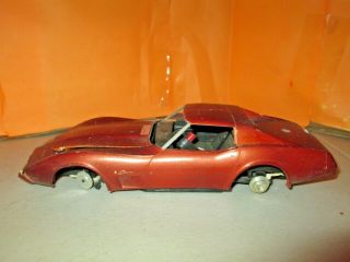 Vintage Mpc 1975 Chevy Corvette Partial Built Model Kit Car 1:20
