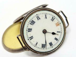 Antique Wwi Era Silver Trench Watch 31.  5 Mm 1917 - 18 (b) London Import N/r S/r