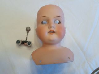 Antique Armand Marseille 370 A O M Shoulder Plate Bisque Doll Head Germany