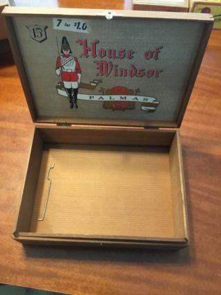 Vintage House Of Windsor Wooden Cigar Box Antique