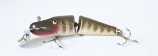 Antique Fishing Lure Creek Chub Jointed Baby Pikie Minnow Wood Glass Eyes