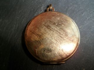 LARGE 3.  7cm HEAVY 21.  5g Antique 9ct Rolled Gold Double Sided Photo Locket 5