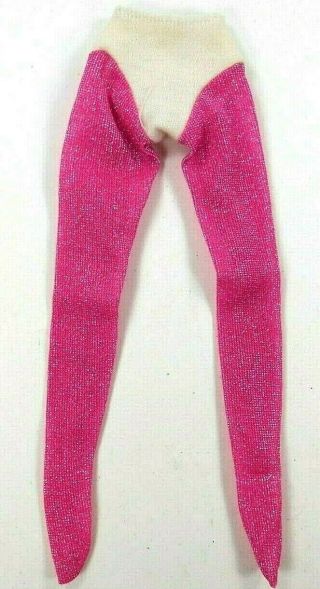 Barbie Clothes Pantyhose/stockings For Model Muse Vintage White & Pink Sparkle