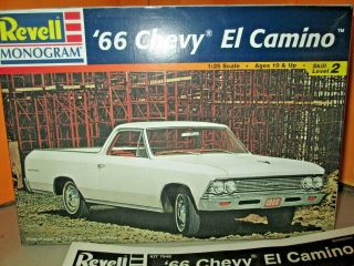 Vintage Revell 1966 Chevy El Camino Model Kit 85 - 7648 1:25