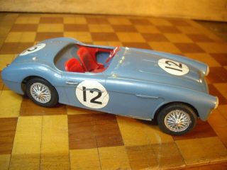 Strombecker 1960 Austin Healey Sports Racing Car Light Blue Plastic